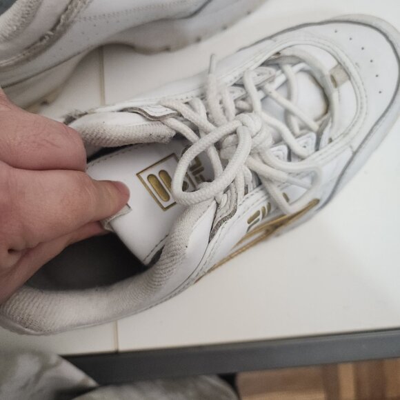 Fila Disruptor 2 Gold White Women’s Leather Retro Low Top Shoes Size 9 - Picture 14 of 15